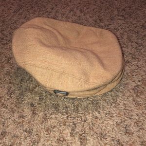 Baby boy kaki newsboy hat.